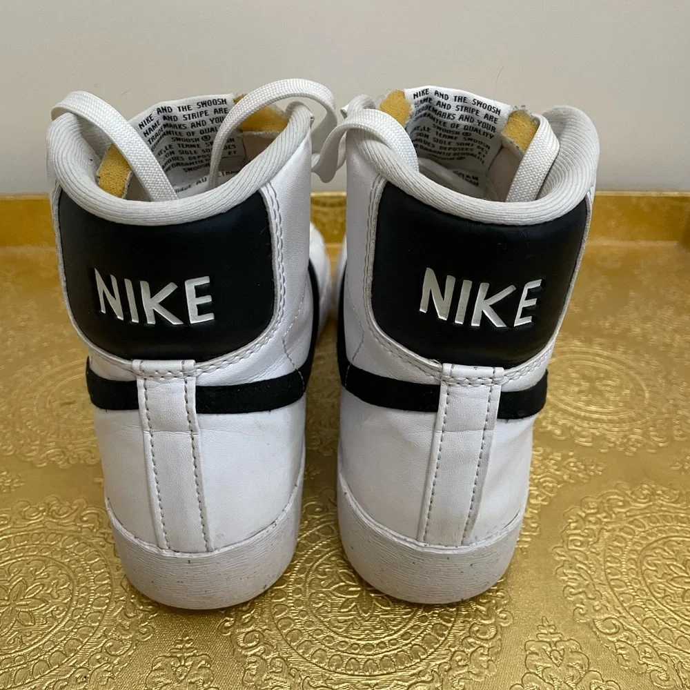 Nike White and Black High-Top Sneakers